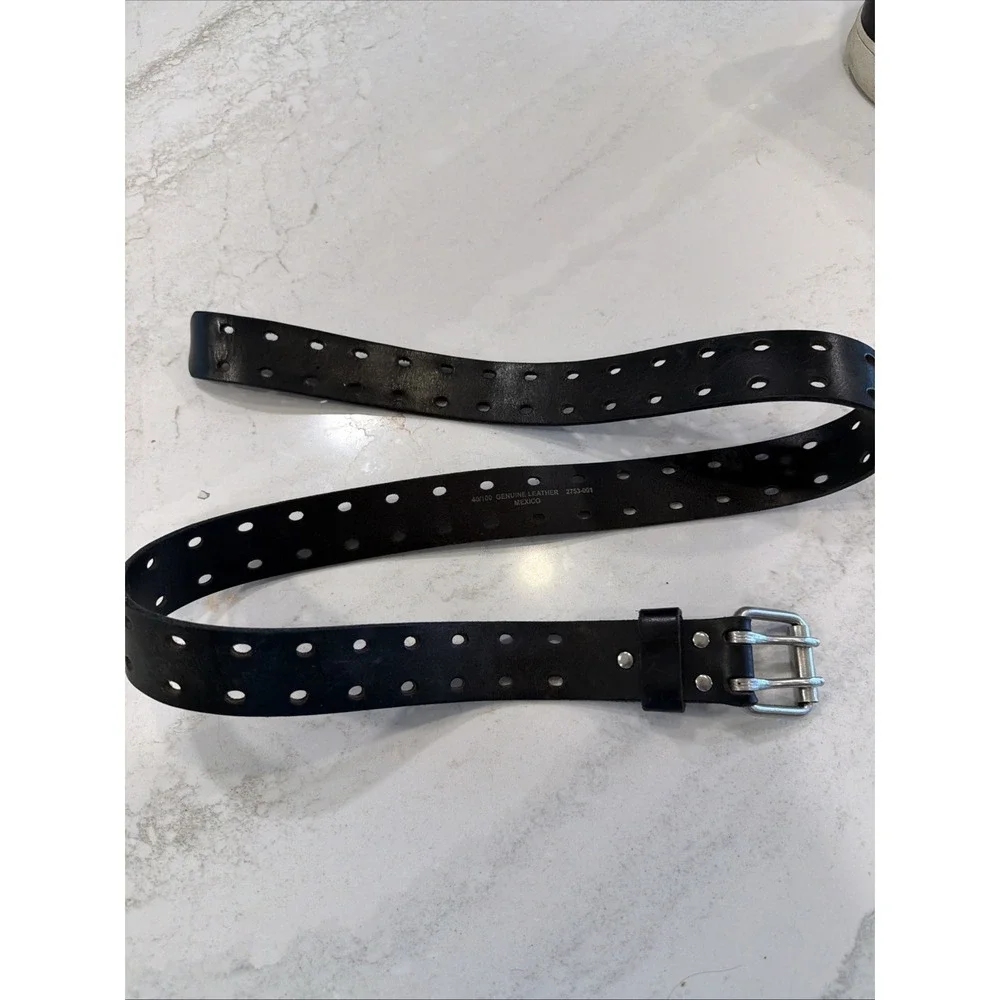 Genuine Leather Black Belt Mexico Size Up To 40